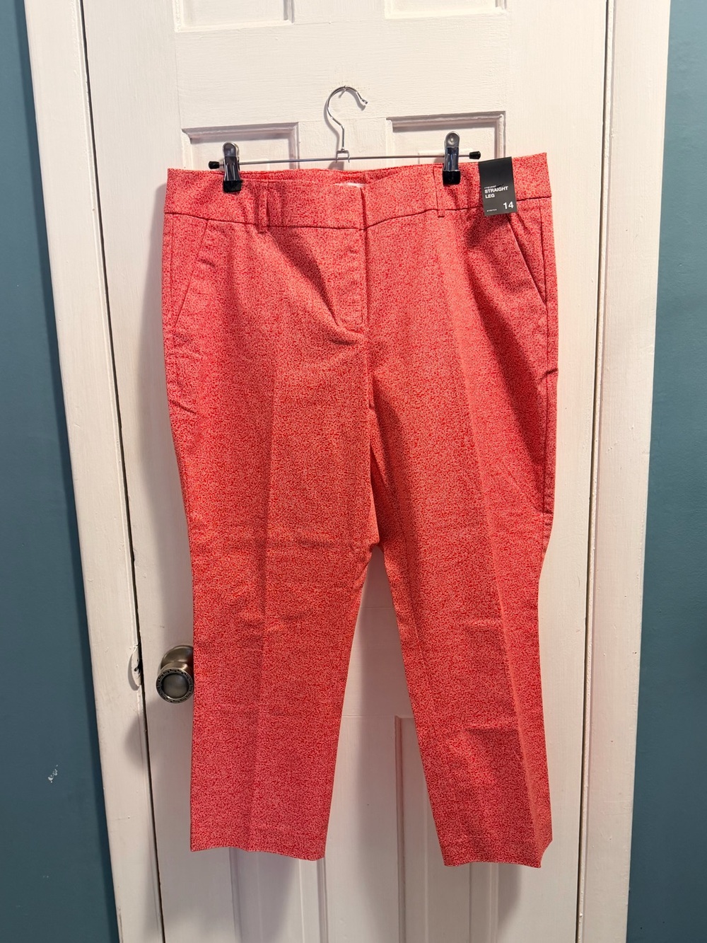 New York & Co Red Printed Cropped Pants